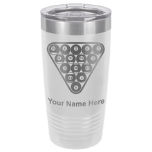 Load image into Gallery viewer, 20oz Vacuum Insulated Tumbler Mug, Billiard Balls, Personalized Engraving Included
