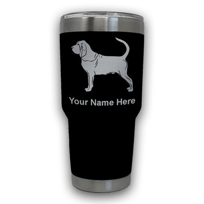 LaserGram 30oz Tumbler Mug, Bloodhound Dog, Personalized Engraving Included