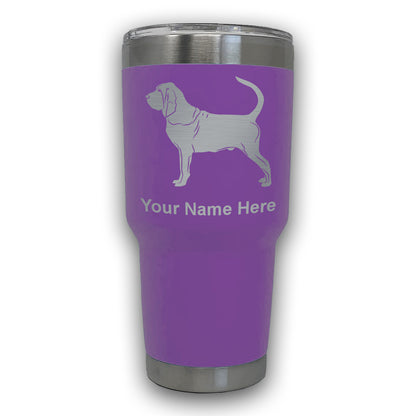 LaserGram 30oz Tumbler Mug, Bloodhound Dog, Personalized Engraving Included