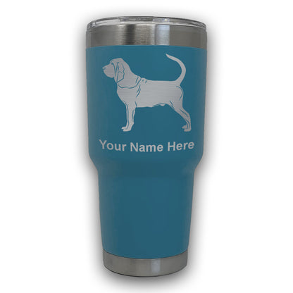 LaserGram 30oz Tumbler Mug, Bloodhound Dog, Personalized Engraving Included