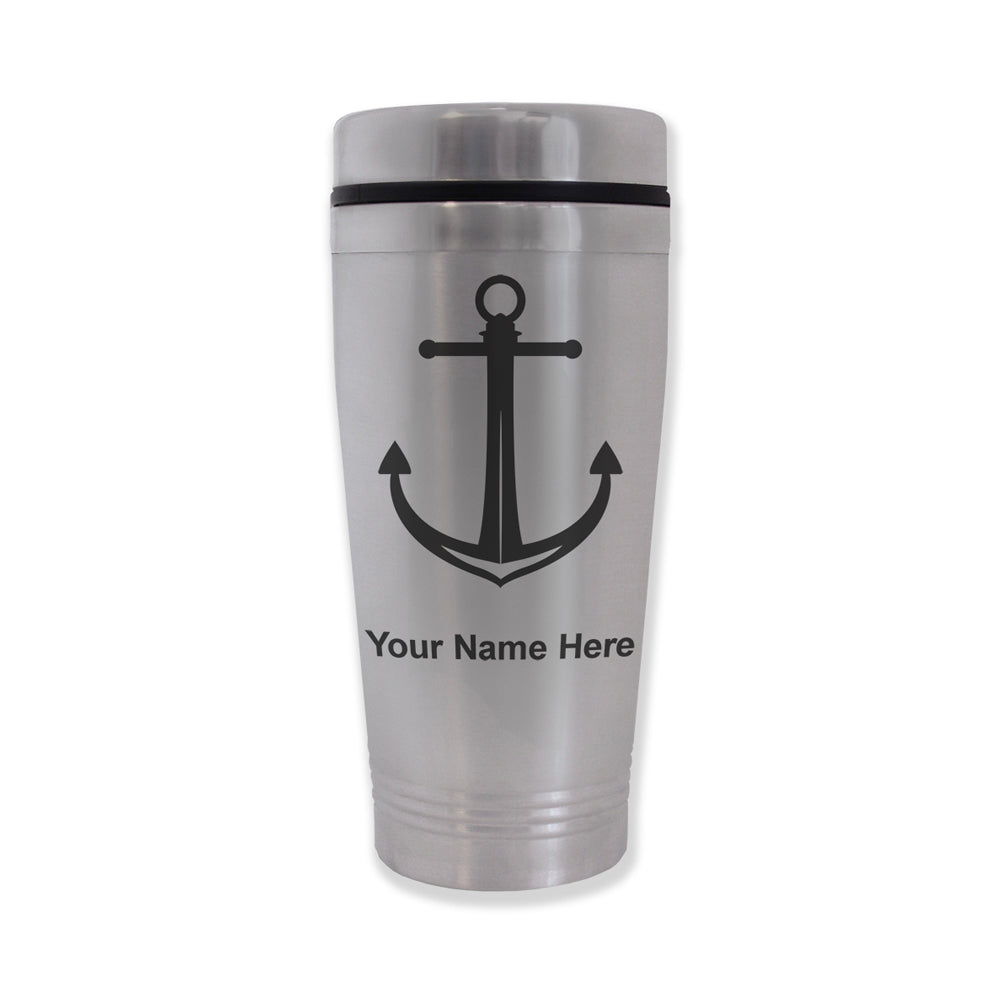 Commuter Travel Mug, Boat Anchor, Personalized Engraving Included