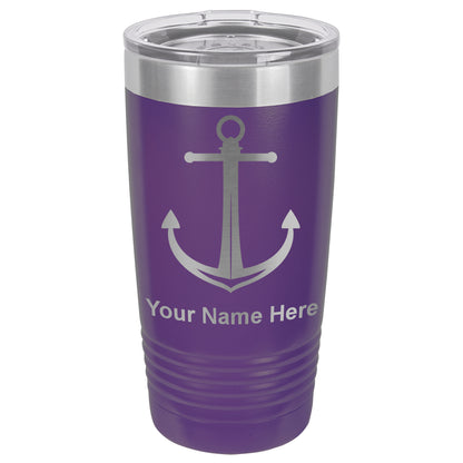 20oz Vacuum Insulated Tumbler Mug, Boat Anchor, Personalized Engraving Included