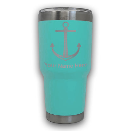 LaserGram 30oz Tumbler Mug, Boat Anchor, Personalized Engraving Included