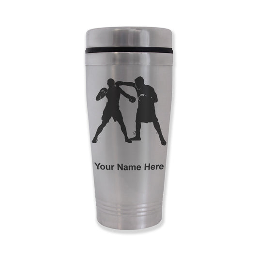 Commuter Travel Mug, Boxers Boxing, Personalized Engraving Included