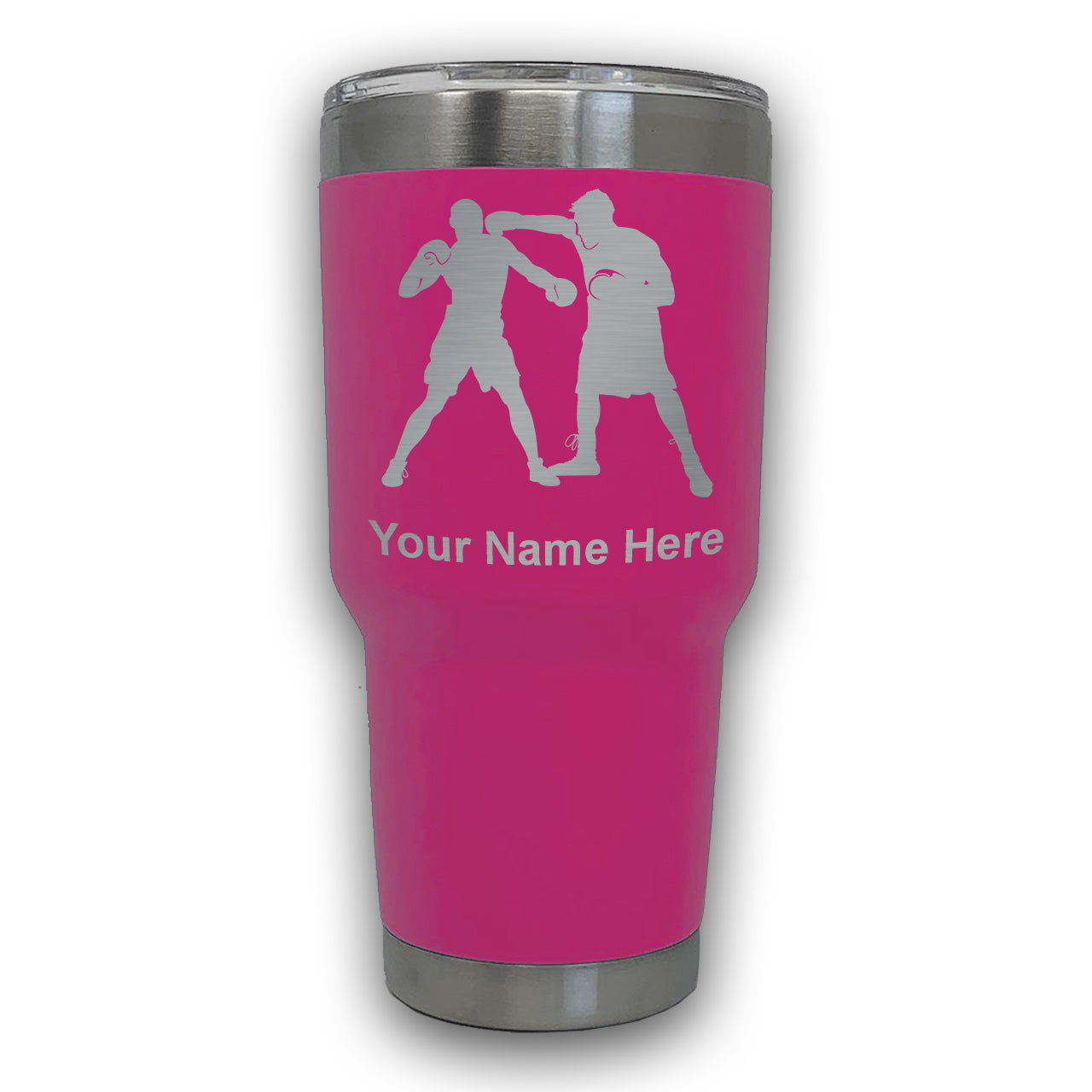 LaserGram 30oz Tumbler Mug, Boxers Boxing, Personalized Engraving Included