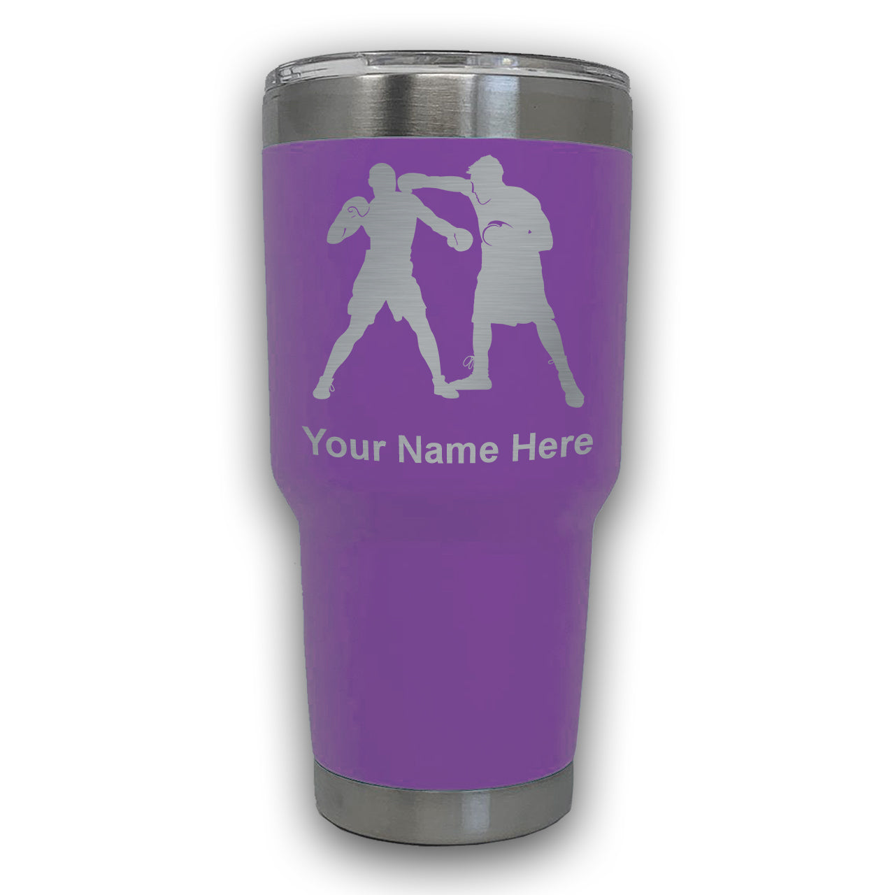 LaserGram 30oz Tumbler Mug, Boxers Boxing, Personalized Engraving Included