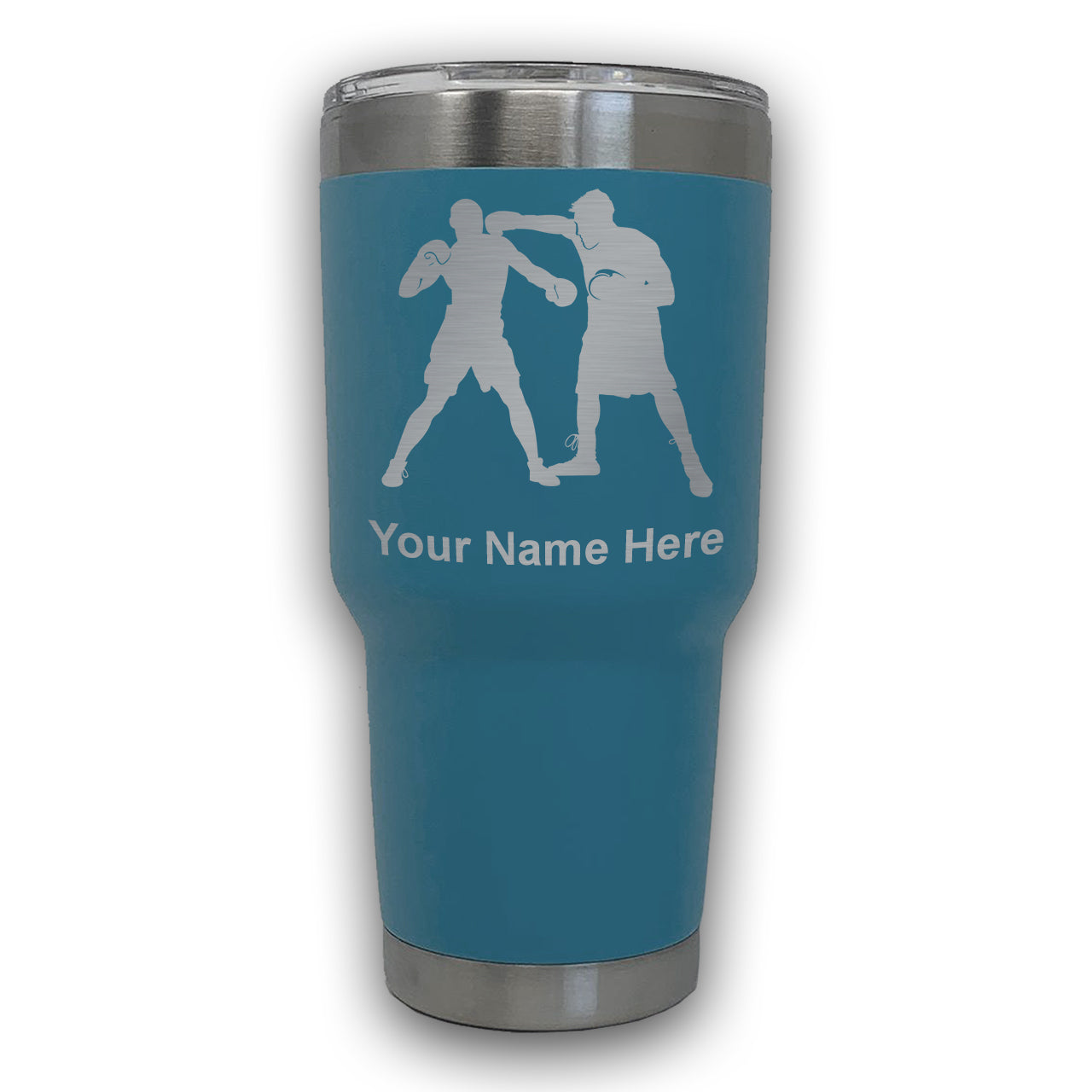 LaserGram 30oz Tumbler Mug, Boxers Boxing, Personalized Engraving Included