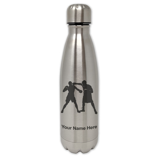 LaserGram Single Wall Water Bottle, Boxers Boxing, Personalized Engraving Included