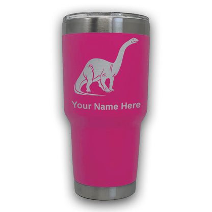 LaserGram 30oz Tumbler Mug, Brontosaurus Dinosaur, Personalized Engraving Included