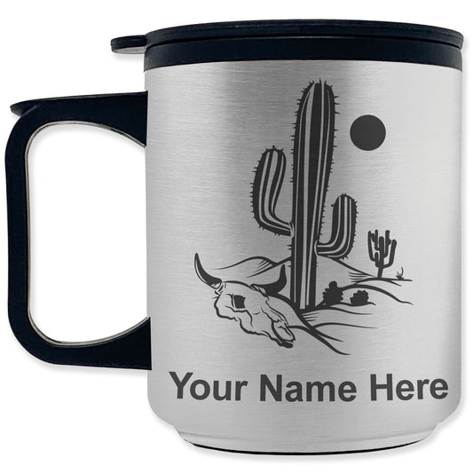 Coffee Travel Mug, Cactus, Personalized Engraving Included
