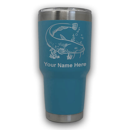 LaserGram 30oz Tumbler Mug, Catfish, Personalized Engraving Included