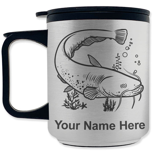 Coffee Travel Mug, Catfish, Personalized Engraving Included