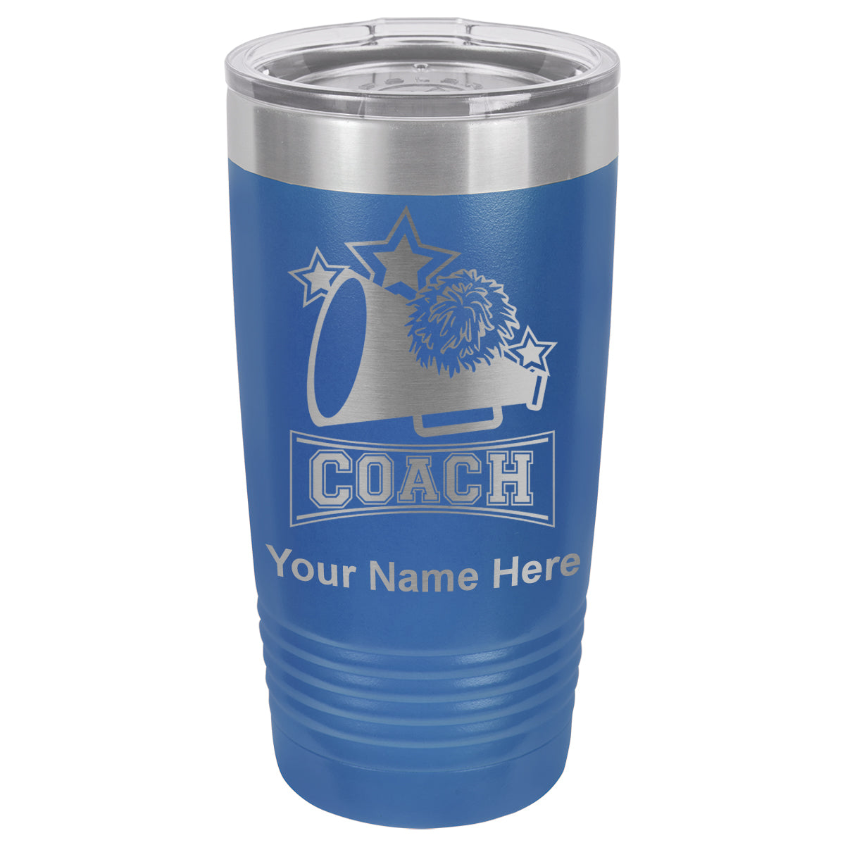 20oz Vacuum Insulated Tumbler Mug, Cheerleading Coach, Personalized Engraving Included