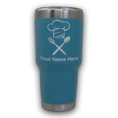 LaserGram 30oz Tumbler Mug, Chef Hat, Personalized Engraving Included