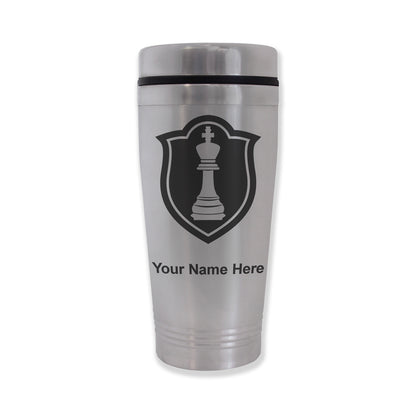 Commuter Travel Mug, Chess King, Personalized Engraving Included