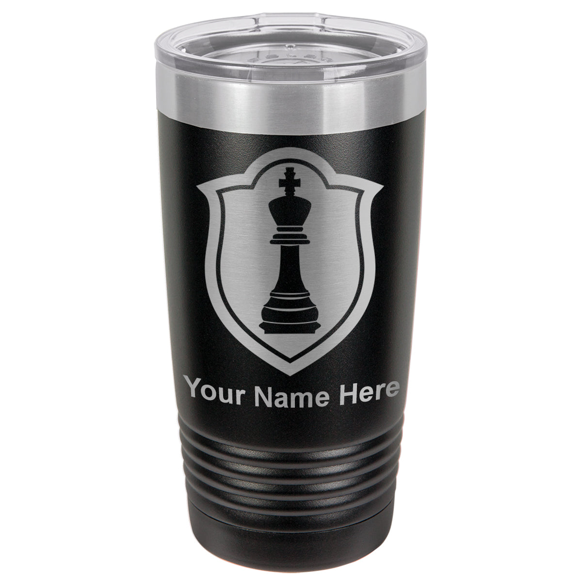 20oz Vacuum Insulated Tumbler Mug, Chess King, Personalized Engraving Included