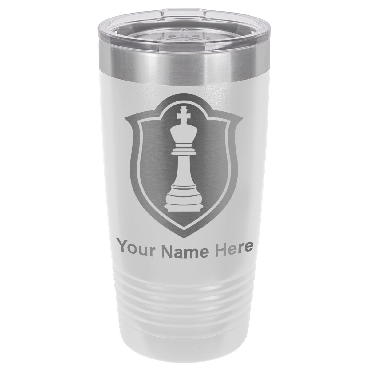 20oz Vacuum Insulated Tumbler Mug, Chess King, Personalized Engraving Included