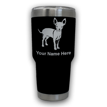 LaserGram 30oz Tumbler Mug, Chihuahua Dog, Personalized Engraving Included