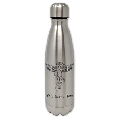 LaserGram Single Wall Water Bottle, Chiropractic Symbol, Personalized Engraving Included