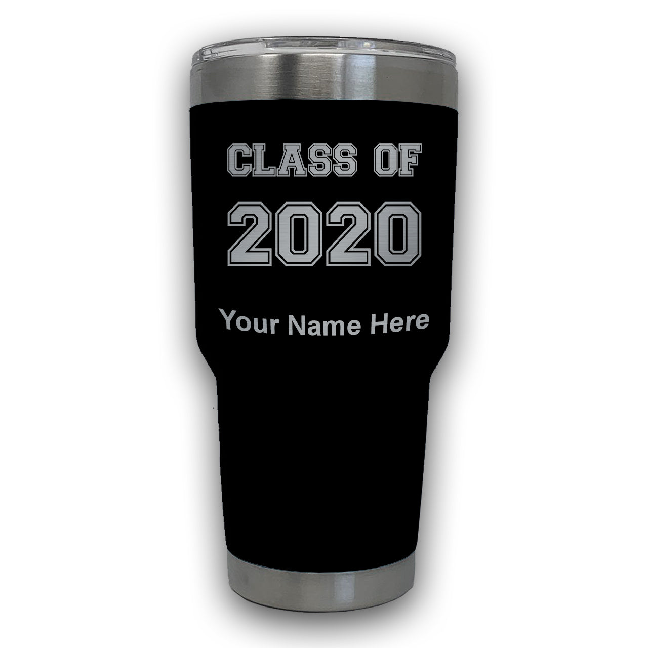 LaserGram 30oz Tumbler Mug, Class of 2020, 2021, 2022, 2023, 2024, 2025, Personalized Engraving Included