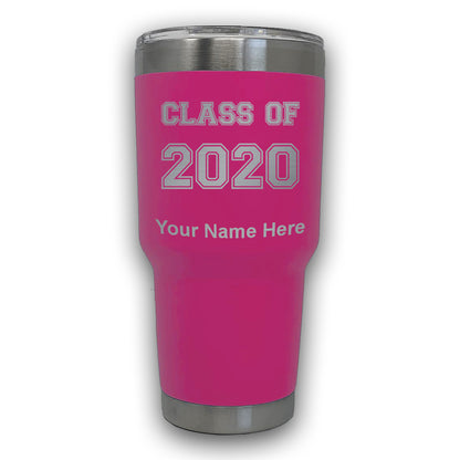 LaserGram 30oz Tumbler Mug, Class of 2020, 2021, 2022, 2023, 2024, 2025, Personalized Engraving Included