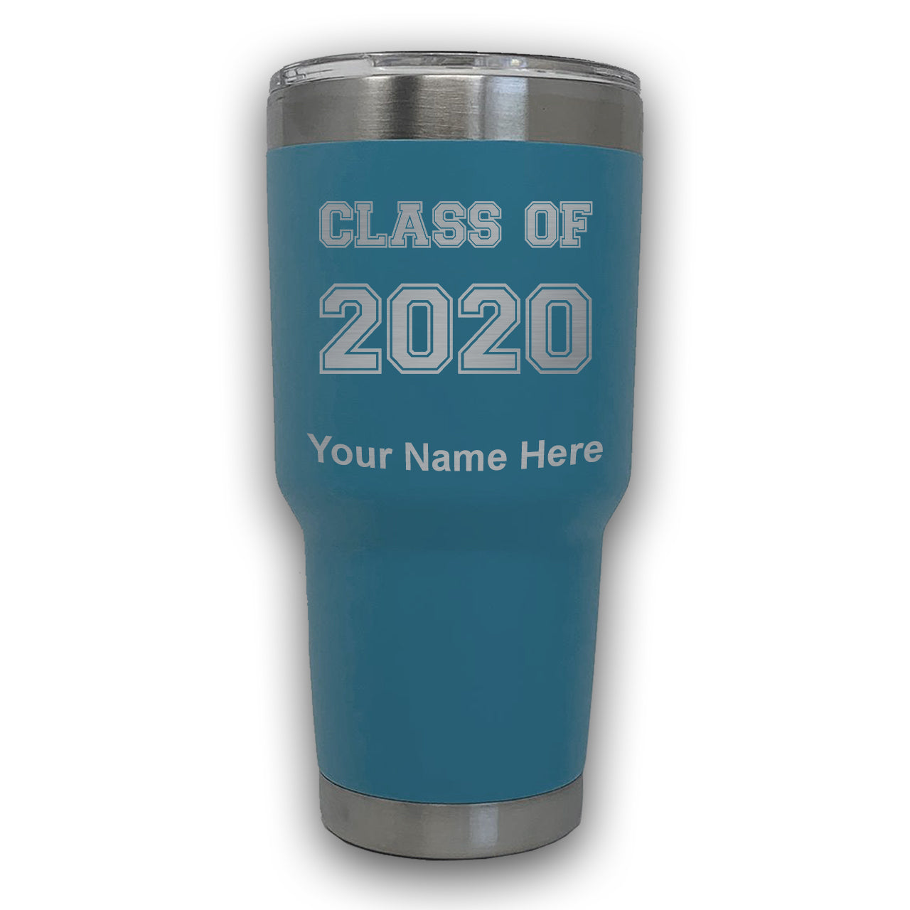 LaserGram 30oz Tumbler Mug, Class of 2020, 2021, 2022, 2023, 2024, 2025, Personalized Engraving Included