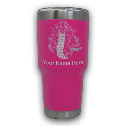 LaserGram 30oz Tumbler Mug, Cobra Snake, Personalized Engraving Included