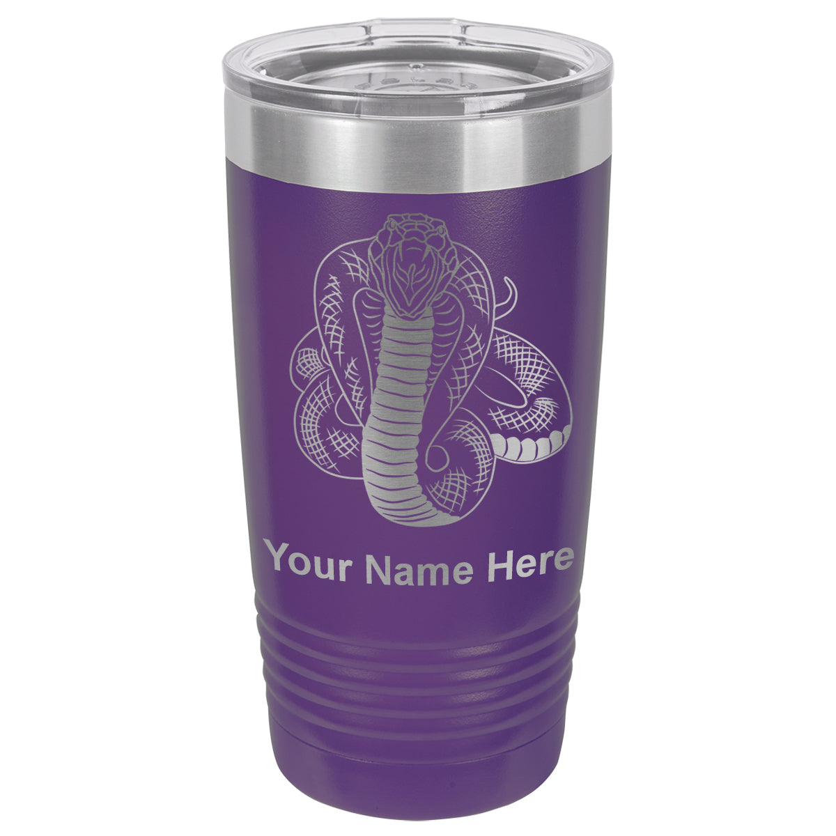 20oz Vacuum Insulated Tumbler Mug, Cobra Snake, Personalized Engraving Included