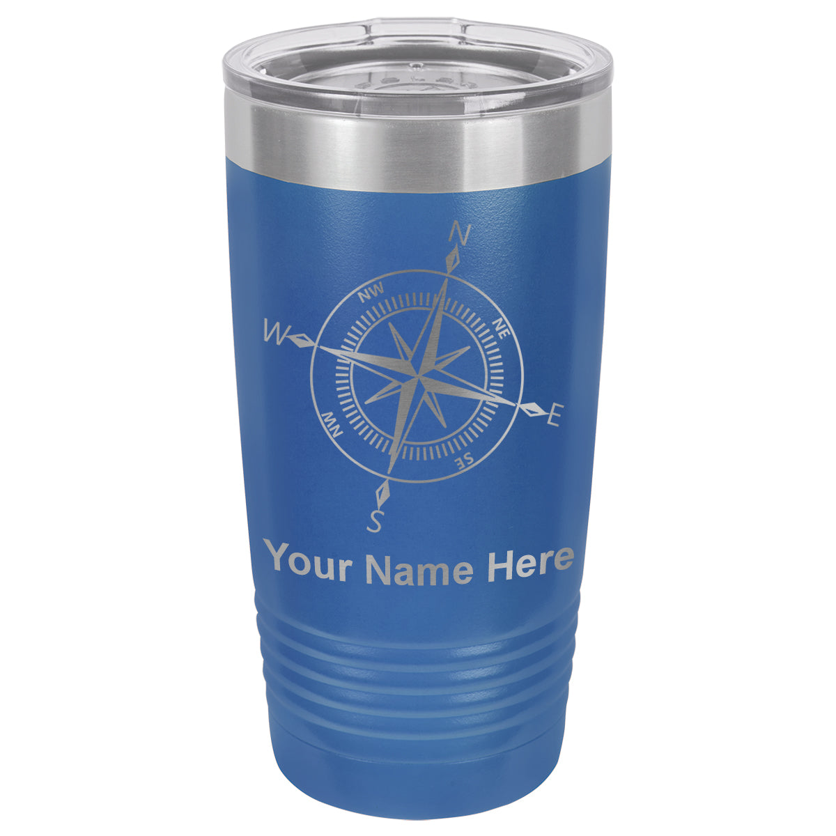 20oz Vacuum Insulated Tumbler Mug, Compass Rose, Personalized Engraving Included