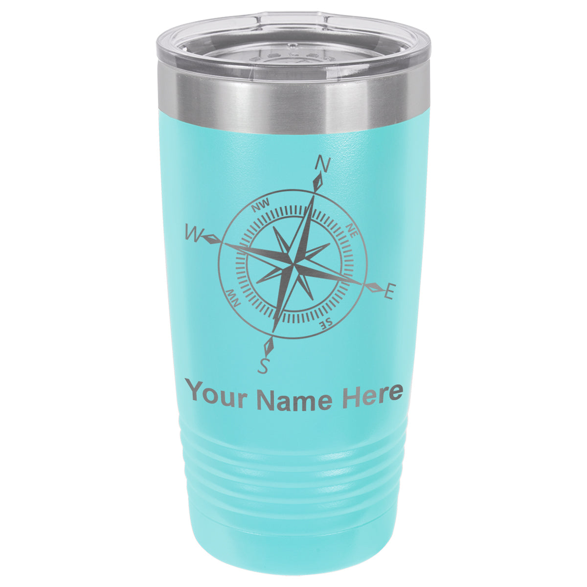 20oz Vacuum Insulated Tumbler Mug, Compass Rose, Personalized Engraving Included