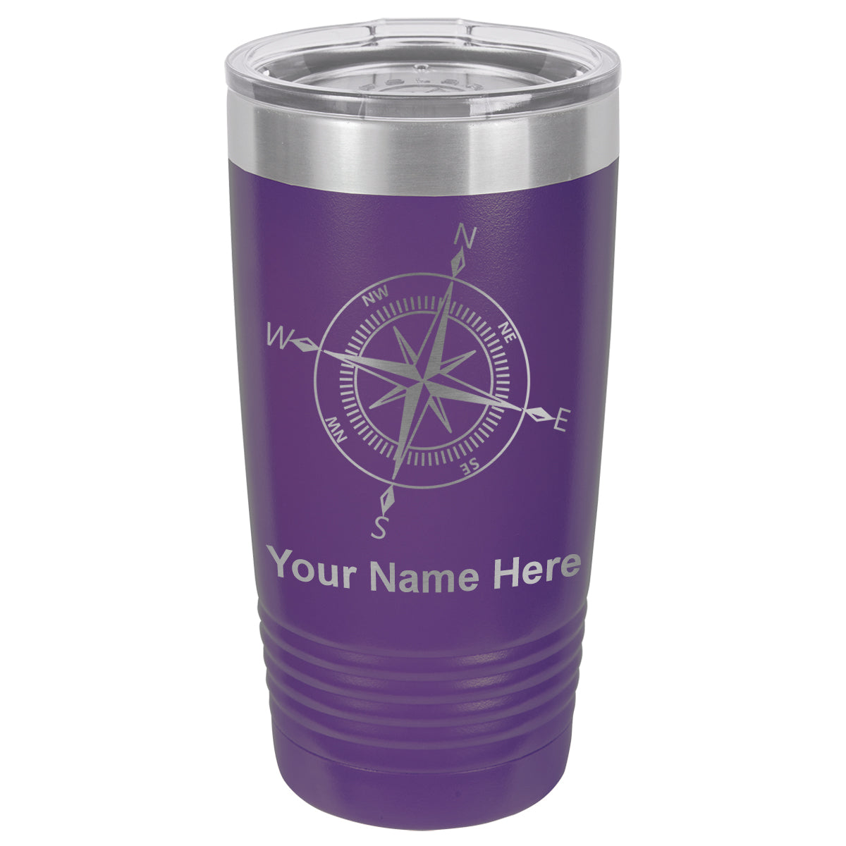 20oz Vacuum Insulated Tumbler Mug, Compass Rose, Personalized Engraving Included