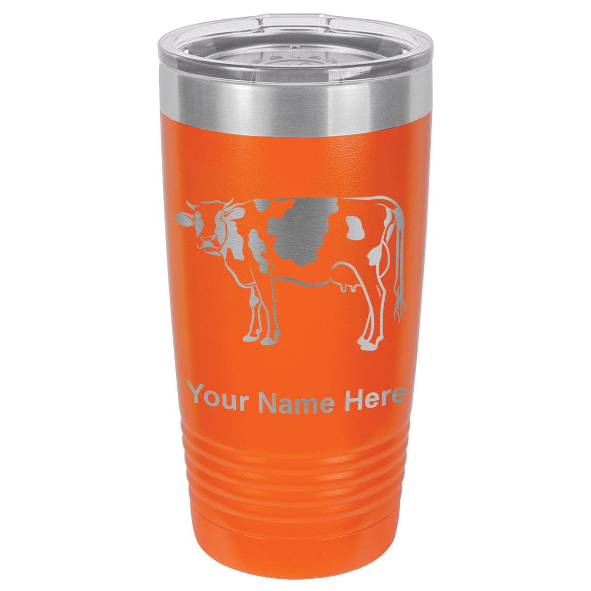 20oz Vacuum Insulated Tumbler Mug, Cow, Personalized Engraving Included