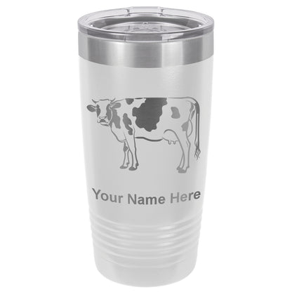 20oz Vacuum Insulated Tumbler Mug, Cow, Personalized Engraving Included