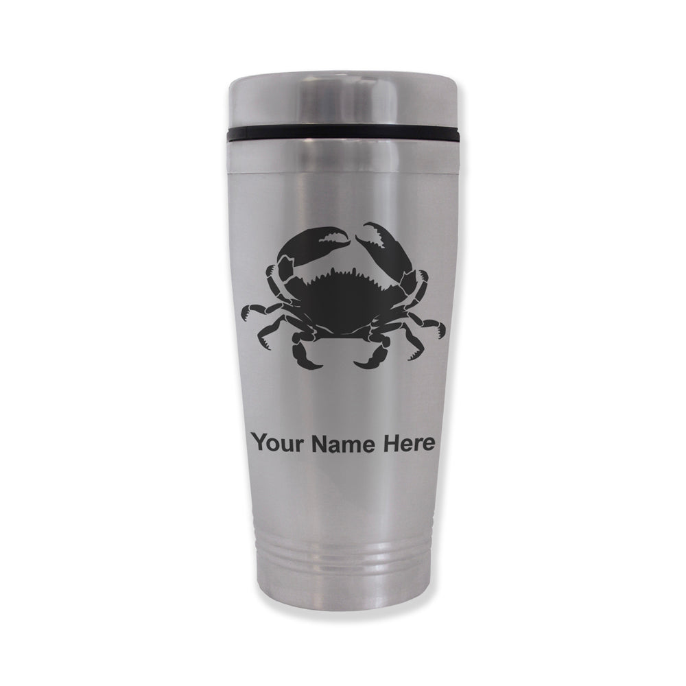 Commuter Travel Mug, Crab, Personalized Engraving Included