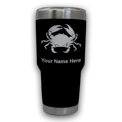 LaserGram 30oz Tumbler Mug, Crab, Personalized Engraving Included