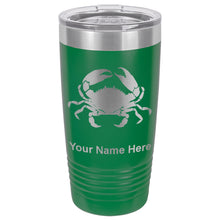 Load image into Gallery viewer, 20oz Vacuum Insulated Tumbler Mug, Crab, Personalized Engraving Included
