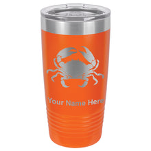 Load image into Gallery viewer, 20oz Vacuum Insulated Tumbler Mug, Crab, Personalized Engraving Included
