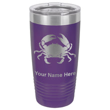Load image into Gallery viewer, 20oz Vacuum Insulated Tumbler Mug, Crab, Personalized Engraving Included
