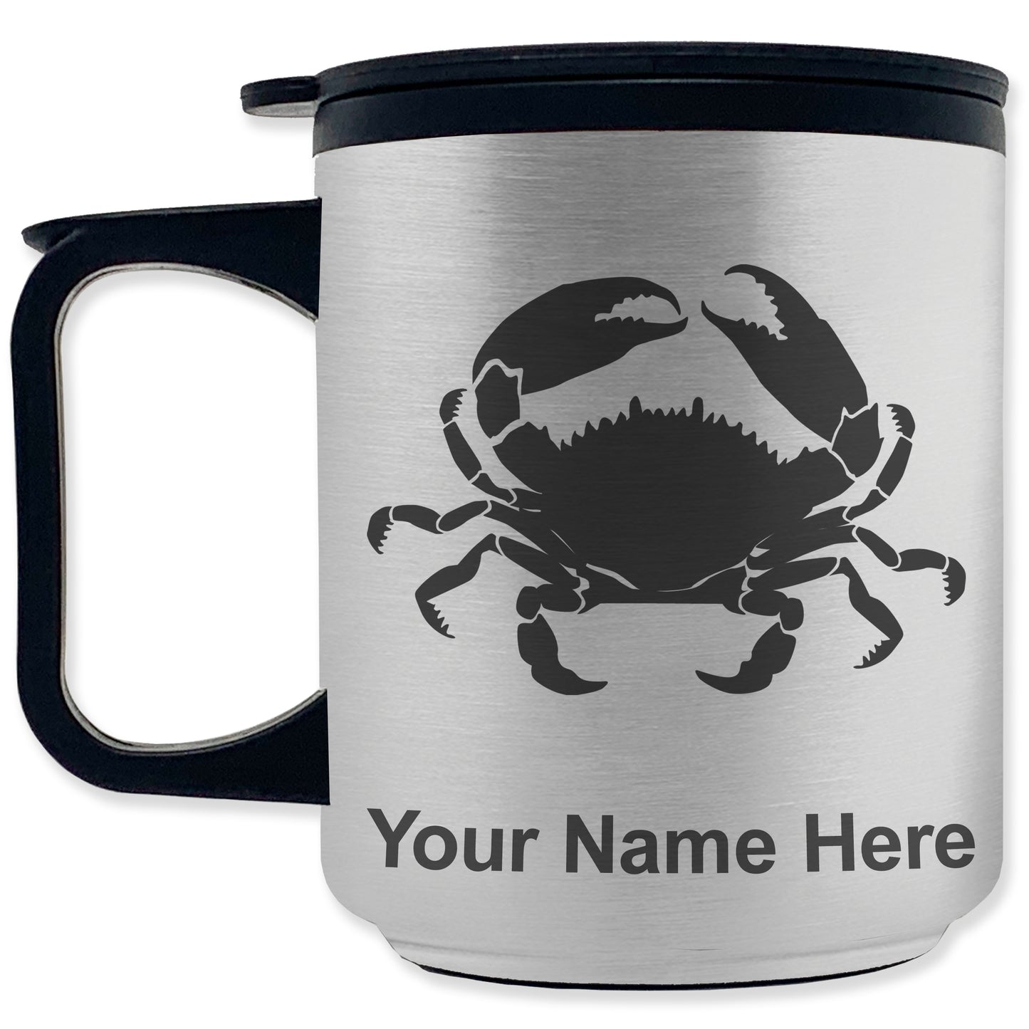 Coffee Travel Mug, Crab, Personalized Engraving Included