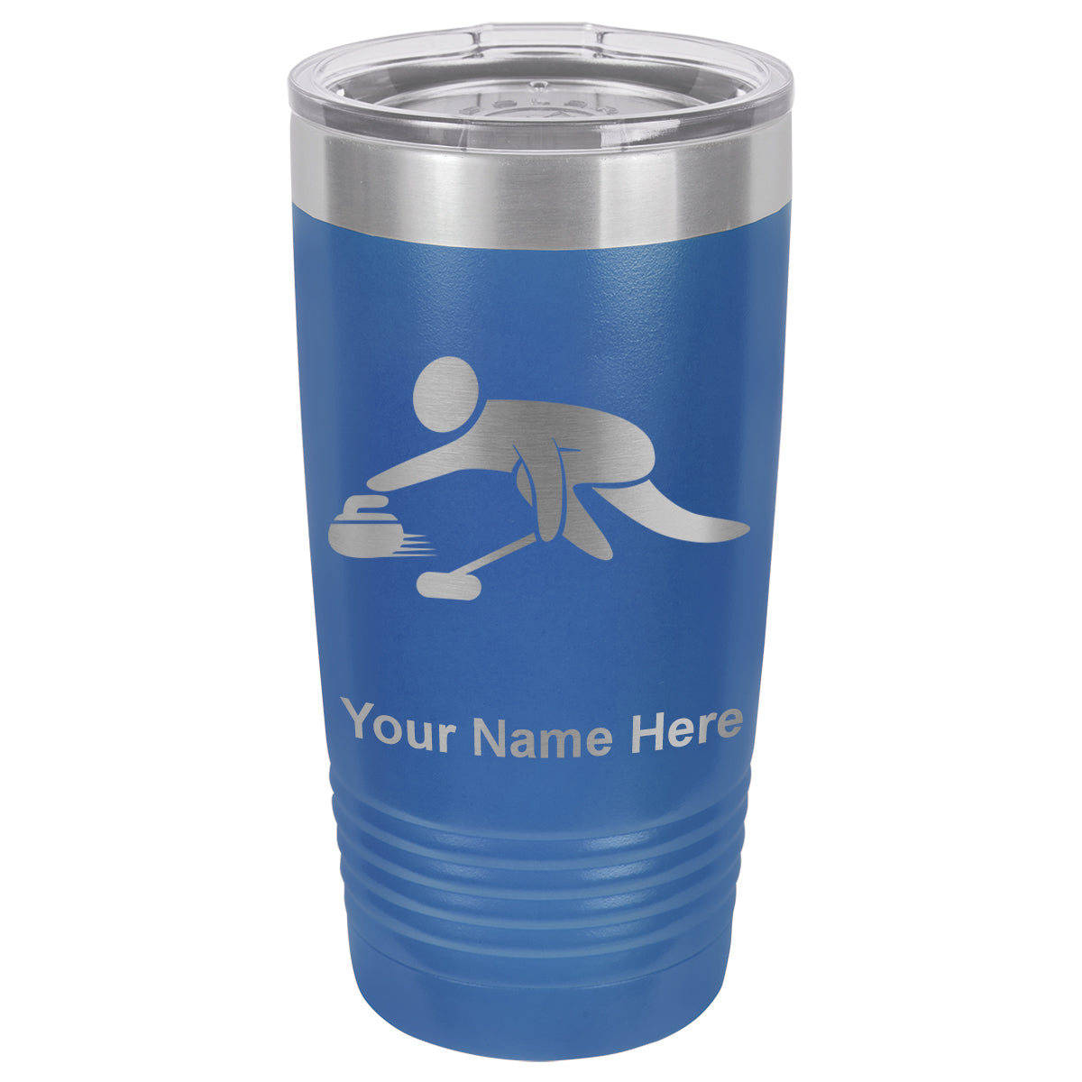 20oz Vacuum Insulated Tumbler Mug, Curling Figure, Personalized Engraving Included