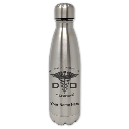 LaserGram Single Wall Water Bottle, DO Doctor of Osteopathic Medicine, Personalized Engraving Included