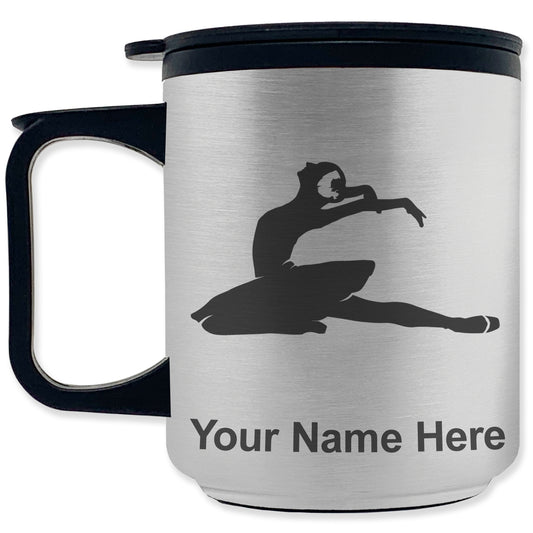 Coffee Travel Mug, Dancer, Personalized Engraving Included