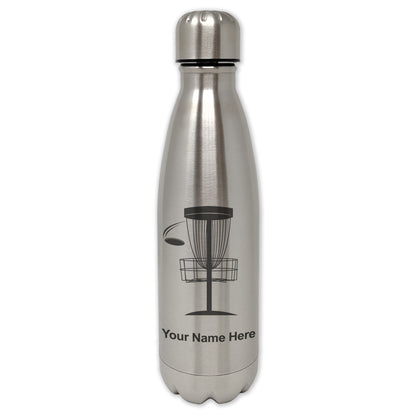LaserGram Single Wall Water Bottle, Disc Golf, Personalized Engraving Included