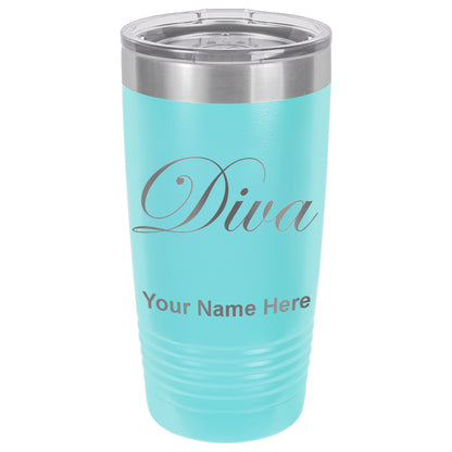 20oz Vacuum Insulated Tumbler Mug, Diva, Personalized Engraving Included