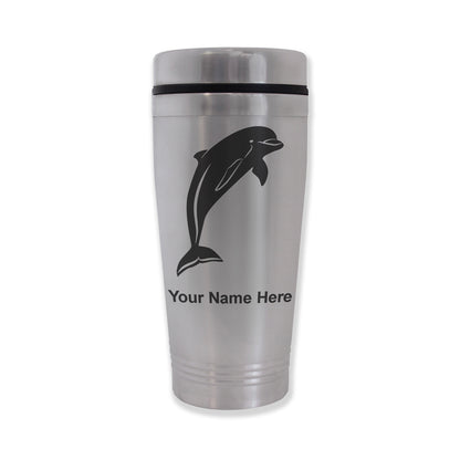 Commuter Travel Mug, Dolphin, Personalized Engraving Included