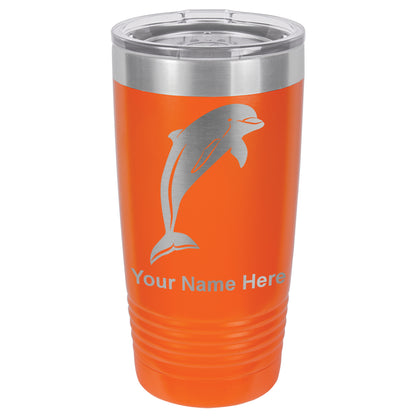 20oz Vacuum Insulated Tumbler Mug, Dolphin, Personalized Engraving Included
