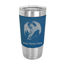 Load image into Gallery viewer, 20oz Faux Leather Tumbler Mug, Dragon, Personalized Engraving Included - LaserGram Custom Engraved Gifts
