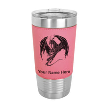 Load image into Gallery viewer, 20oz Faux Leather Tumbler Mug, Dragon, Personalized Engraving Included - LaserGram Custom Engraved Gifts
