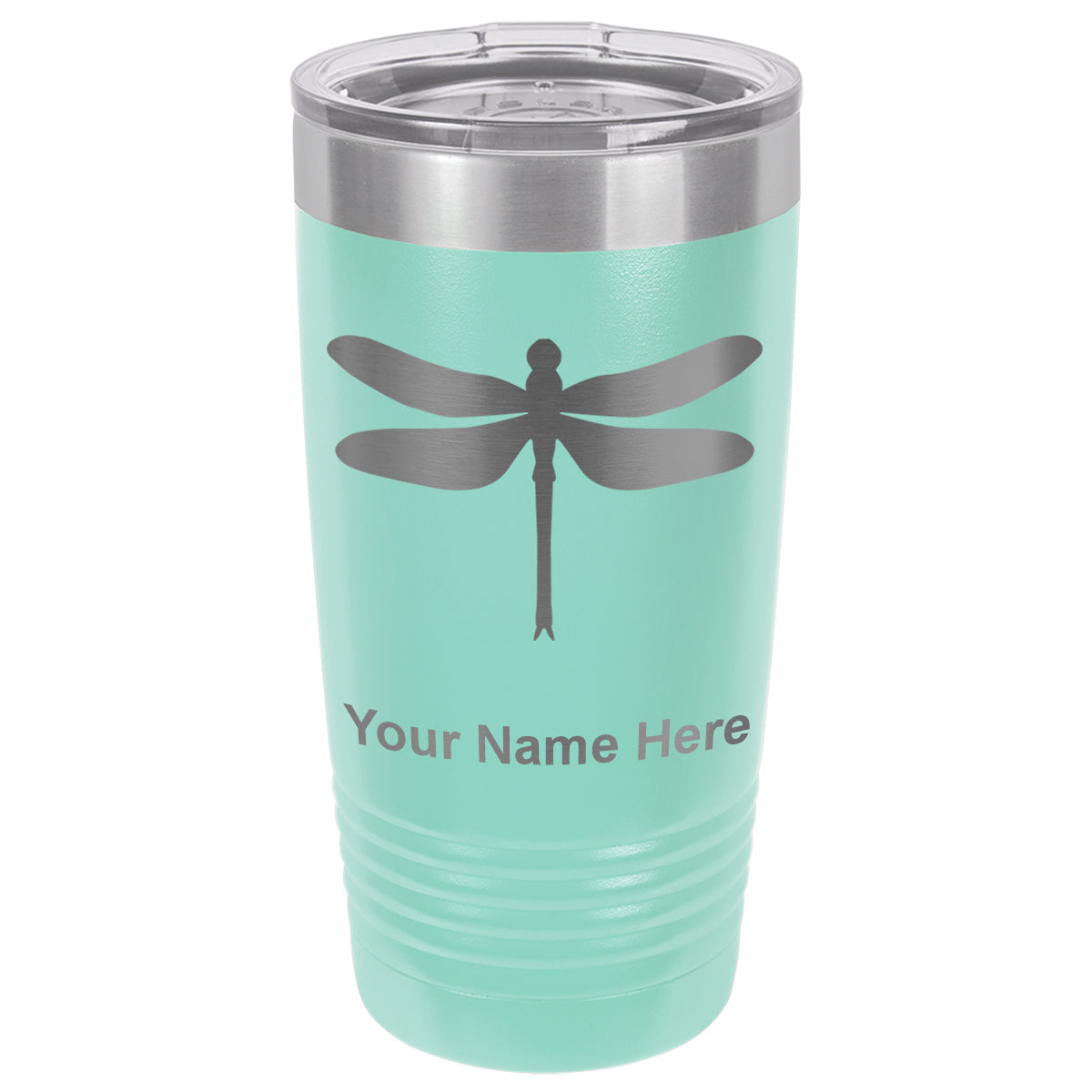 20oz Vacuum Insulated Tumbler Mug, Dragonfly, Personalized Engraving Included