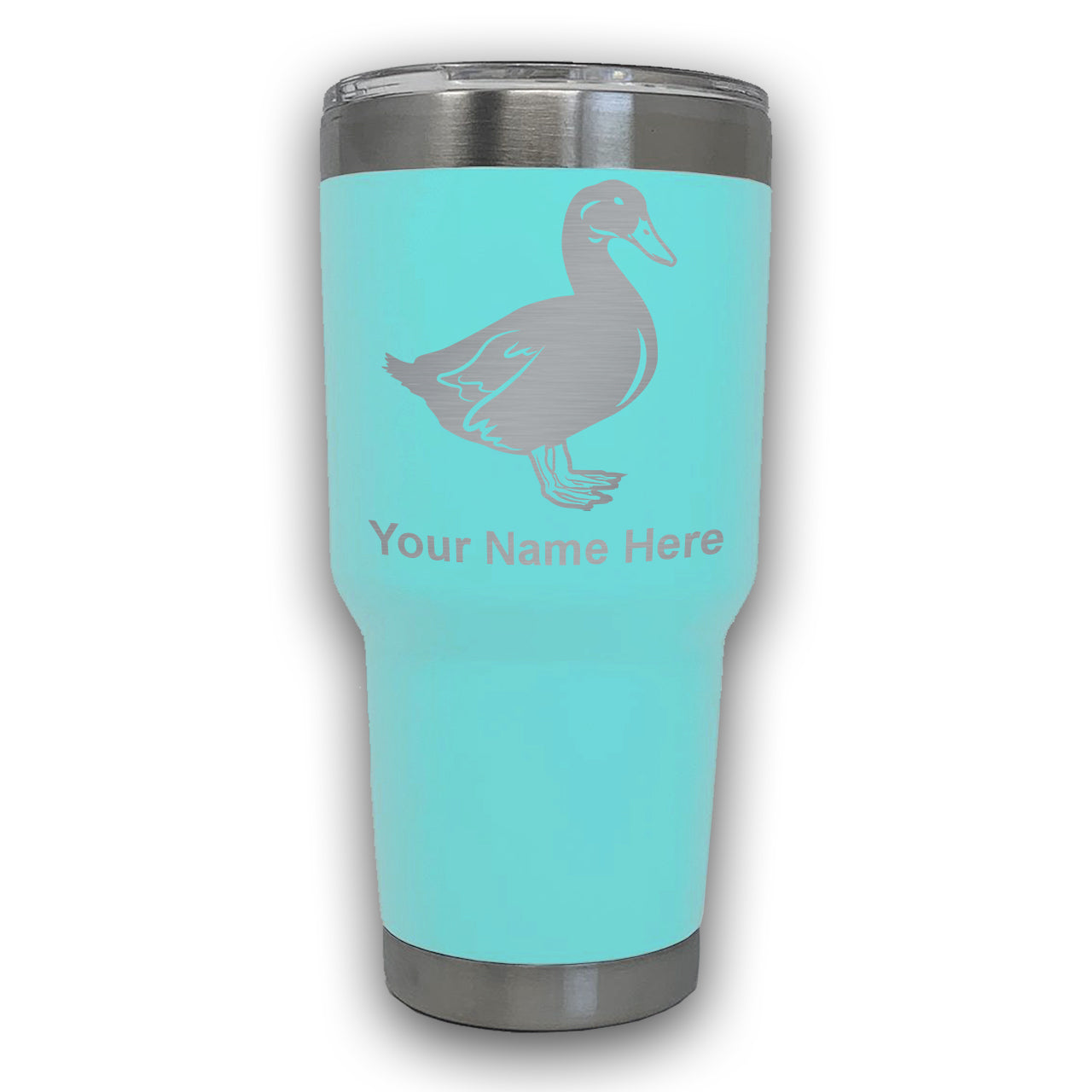 LaserGram 30oz Tumbler Mug, Duck, Personalized Engraving Included